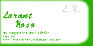 lorant moso business card