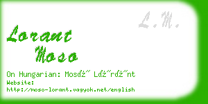 lorant moso business card